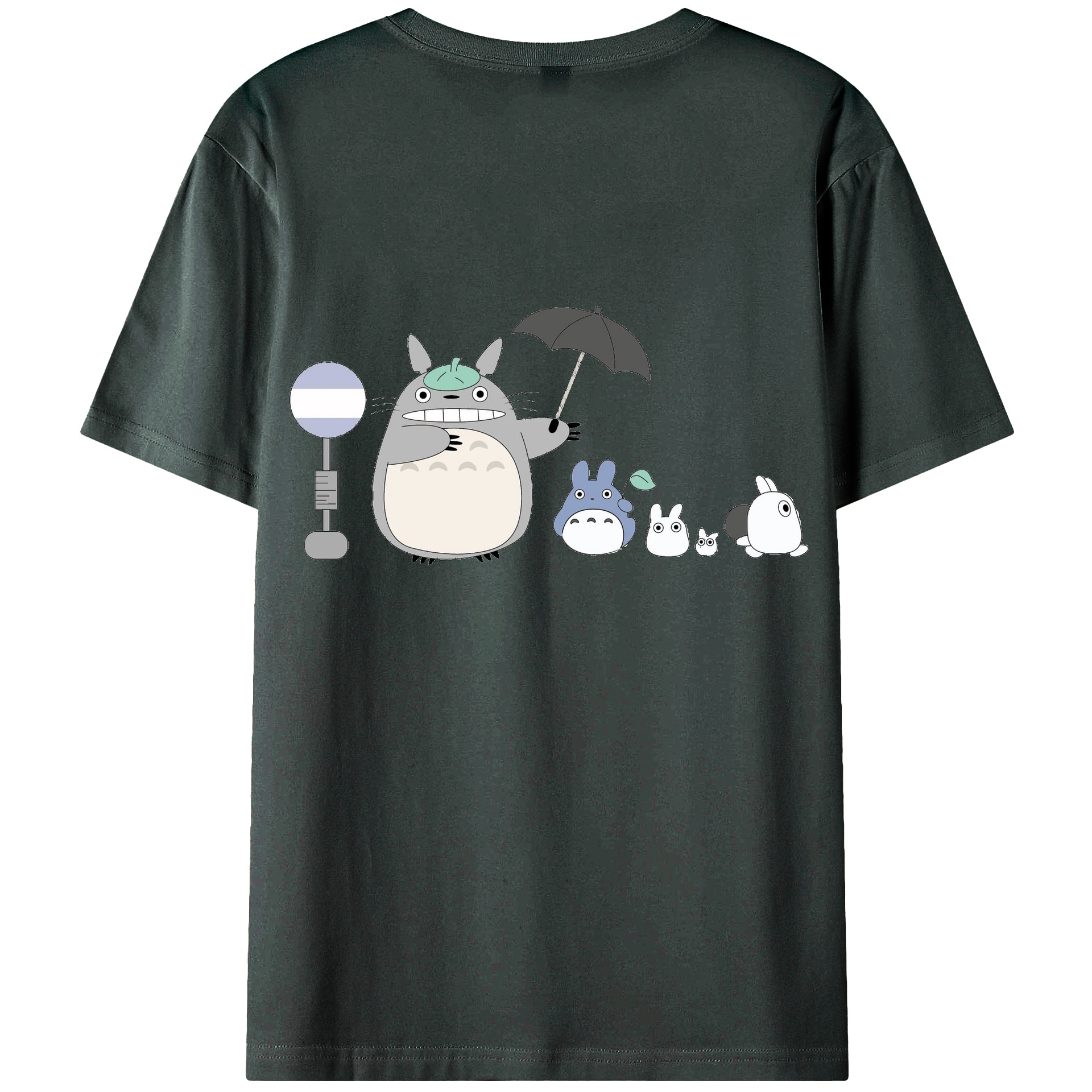 （画像用） となりのトトロ 草壁メイ 草壁サツキ My Neighbor Totoro Satsuki Kusakabe Mei Kusakabe 綿100％ メンズ半袖Tシャツ（バックプリント） 通気性